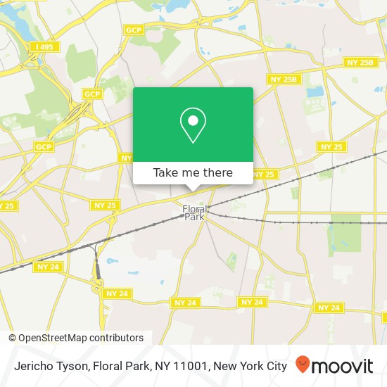Mapa de Jericho Tyson, Floral Park, NY 11001