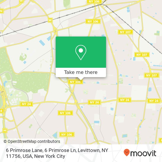 6 Primrose Lane, 6 Primrose Ln, Levittown, NY 11756, USA map