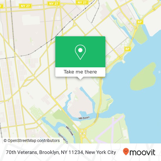 Mapa de 70th Veterans, Brooklyn, NY 11234