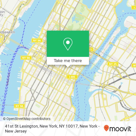 41st St Lexington, New York, NY 10017 map