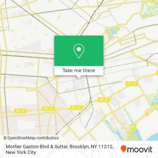 Mother Gaston Blvd & Sutter, Brooklyn, NY 11212 map