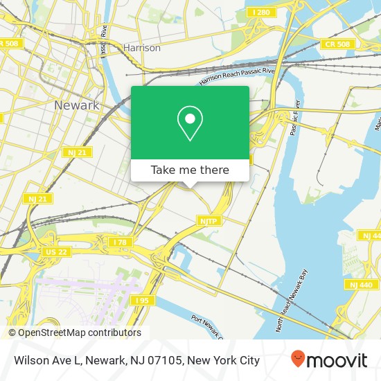 Mapa de Wilson Ave L, Newark, NJ 07105