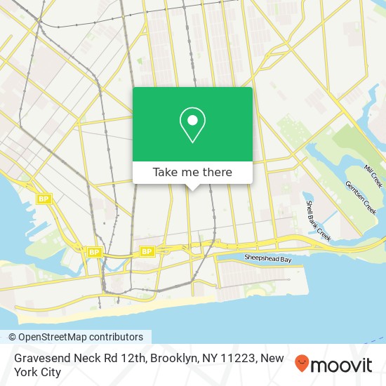 Mapa de Gravesend Neck Rd 12th, Brooklyn, NY 11223