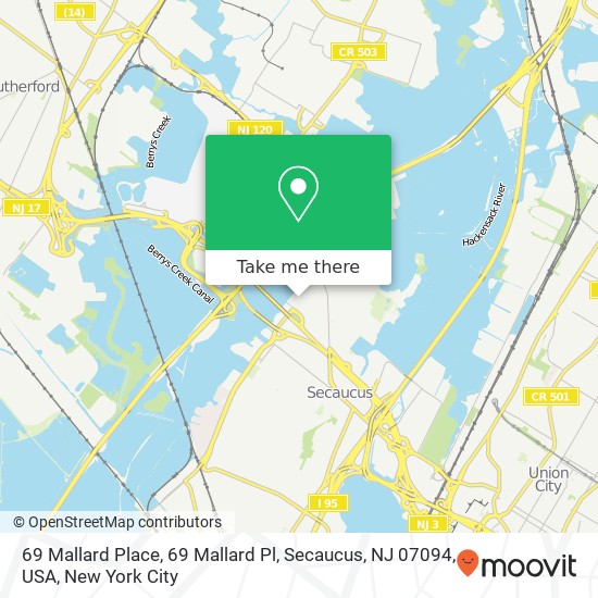 69 Mallard Place, 69 Mallard Pl, Secaucus, NJ 07094, USA map