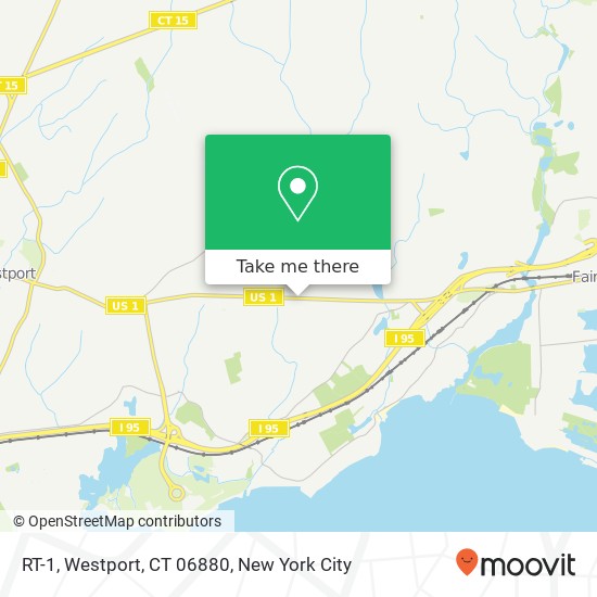 Mapa de RT-1, Westport, CT 06880