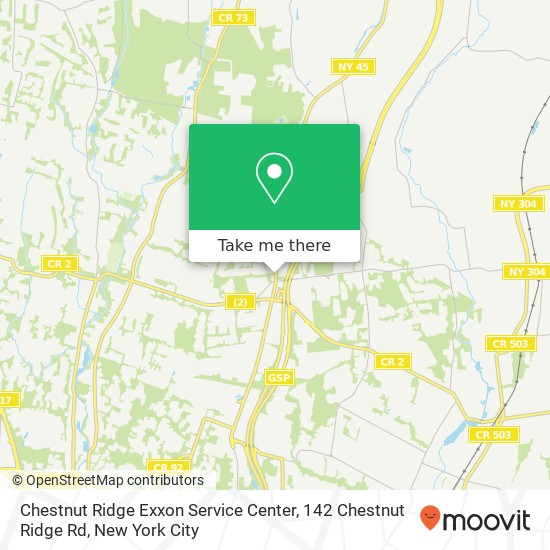 Mapa de Chestnut Ridge Exxon Service Center, 142 Chestnut Ridge Rd