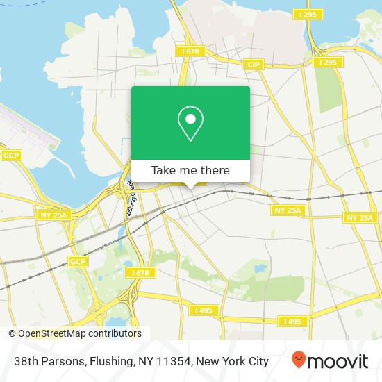 38th Parsons, Flushing, NY 11354 map