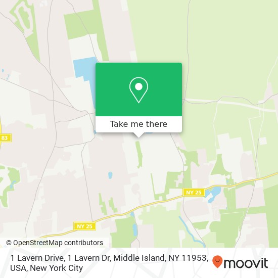 Mapa de 1 Lavern Drive, 1 Lavern Dr, Middle Island, NY 11953, USA