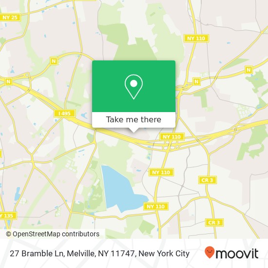 Mapa de 27 Bramble Ln, Melville, NY 11747