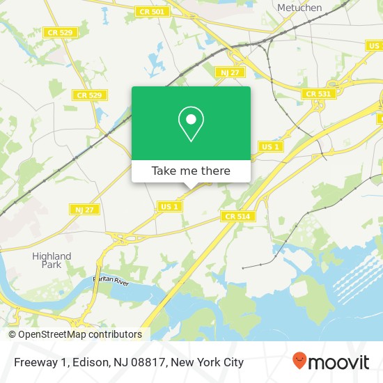 Freeway 1, Edison, NJ 08817 map