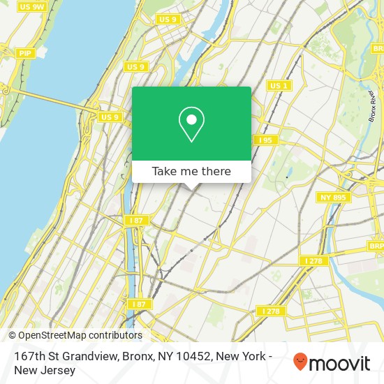 167th St Grandview, Bronx, NY 10452 map
