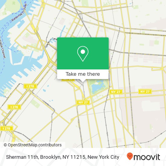 Mapa de Sherman 11th, Brooklyn, NY 11215