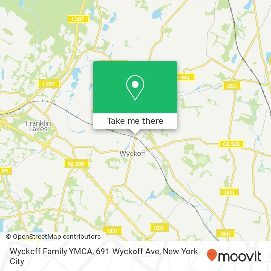 Mapa de Wyckoff Family YMCA, 691 Wyckoff Ave