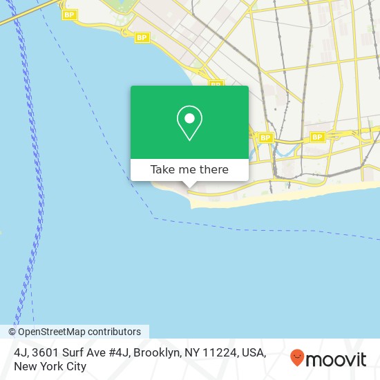 Mapa de 4J, 3601 Surf Ave #4J, Brooklyn, NY 11224, USA
