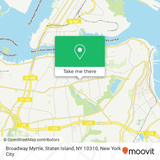 Mapa de Broadway Myrtle, Staten Island, NY 10310