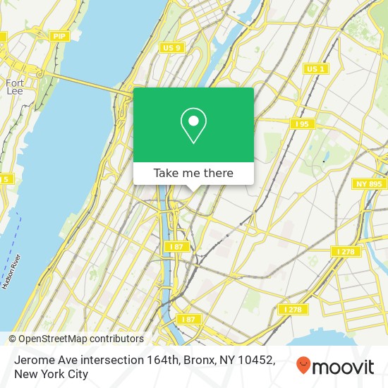 Jerome Ave intersection 164th, Bronx, NY 10452 map