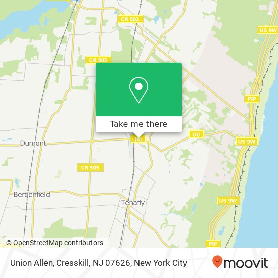 Mapa de Union Allen, Cresskill, NJ 07626