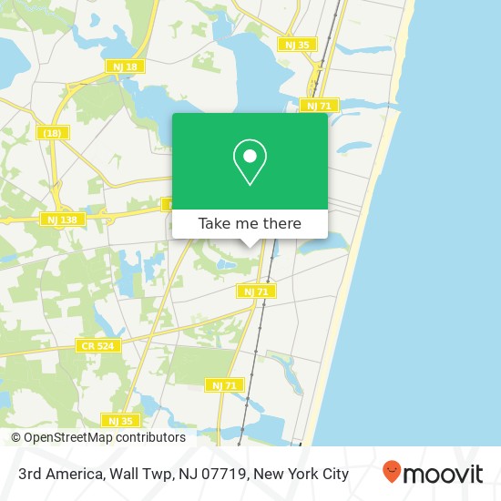 Mapa de 3rd America, Wall Twp, NJ 07719