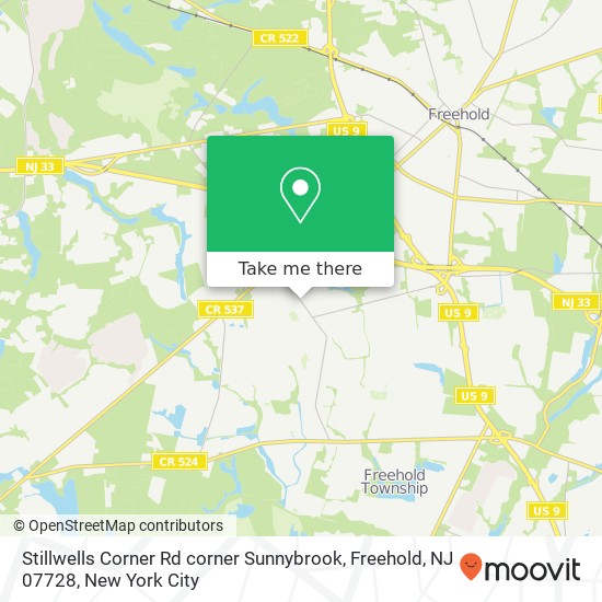 Stillwells Corner Rd corner Sunnybrook, Freehold, NJ 07728 map
