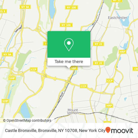 Mapa de Castle Bronxville, Bronxville, NY 10708