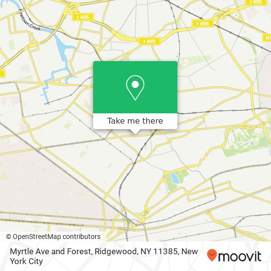Mapa de Myrtle Ave and Forest, Ridgewood, NY 11385