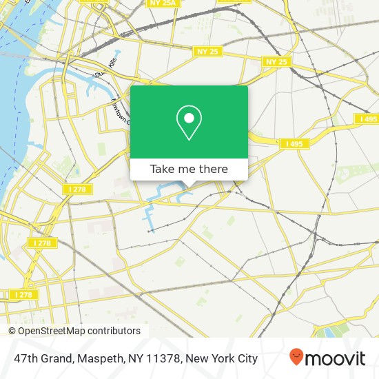 Mapa de 47th Grand, Maspeth, NY 11378