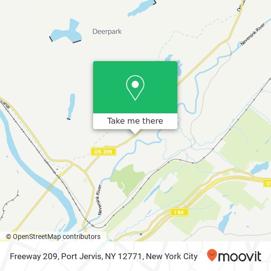 Mapa de Freeway 209, Port Jervis, NY 12771