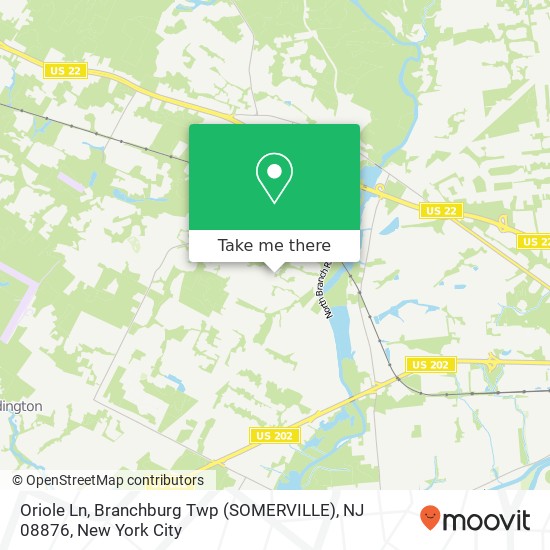 Oriole Ln, Branchburg Twp (SOMERVILLE), NJ 08876 map