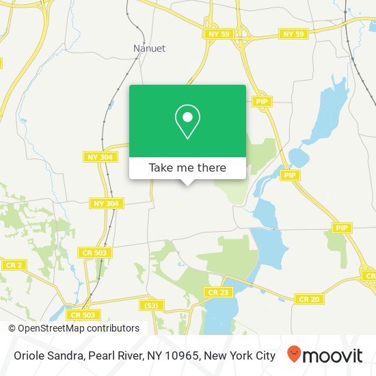 Mapa de Oriole Sandra, Pearl River, NY 10965