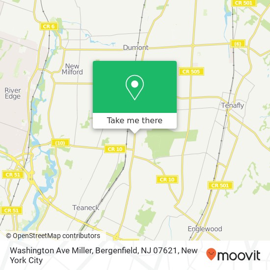 Washington Ave Miller, Bergenfield, NJ 07621 map