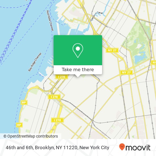 46th and 6th, Brooklyn, NY 11220 map