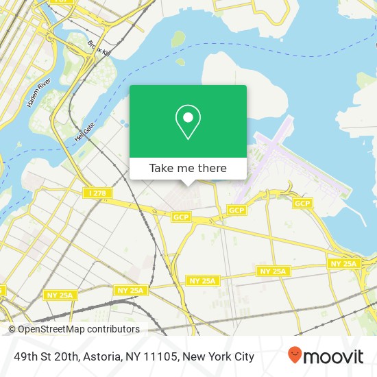 Mapa de 49th St 20th, Astoria, NY 11105