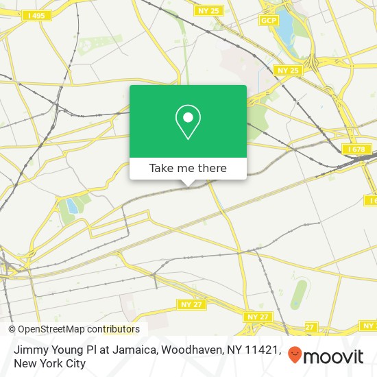 Jimmy Young Pl at Jamaica, Woodhaven, NY 11421 map