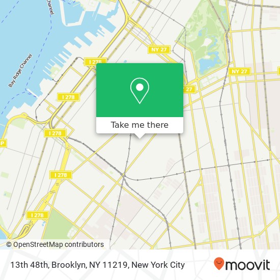 Mapa de 13th 48th, Brooklyn, NY 11219