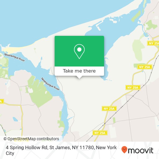 Mapa de 4 Spring Hollow Rd, St James, NY 11780