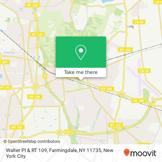 Mapa de Walter Pl & RT 109, Farmingdale, NY 11735