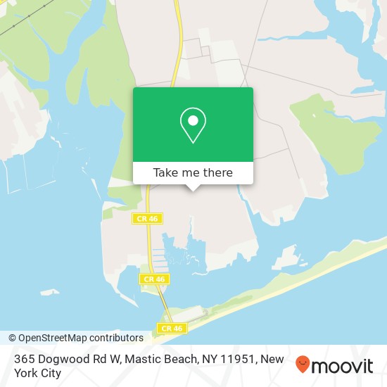 365 Dogwood Rd W, Mastic Beach, NY 11951 map