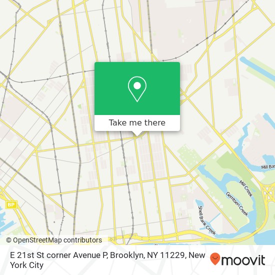 E 21st St corner Avenue P, Brooklyn, NY 11229 map