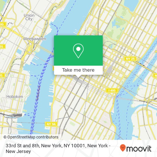 Mapa de 33rd St and 8th, New York, NY 10001