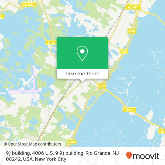 9)  building, 4006 U.S. 9 9)  building, Rio Grande, NJ 08242, USA map