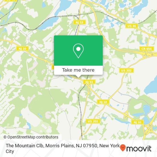 Mapa de The Mountain Clb, Morris Plains, NJ 07950