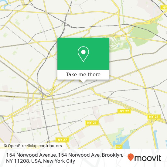 Mapa de 154 Norwood Avenue, 154 Norwood Ave, Brooklyn, NY 11208, USA