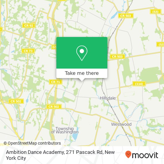 Ambition Dance Academy, 271 Pascack Rd map