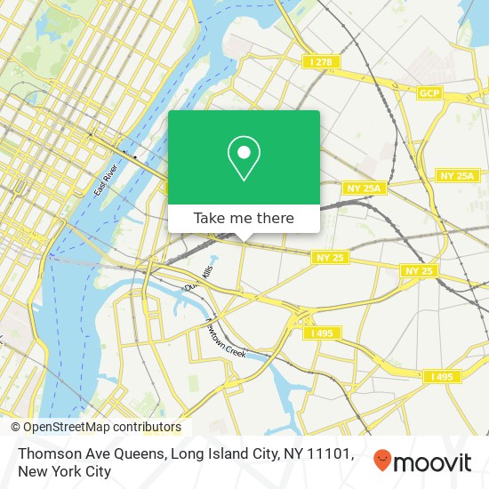 Thomson Ave Queens, Long Island City, NY 11101 map