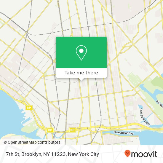 Mapa de 7th St, Brooklyn, NY 11223