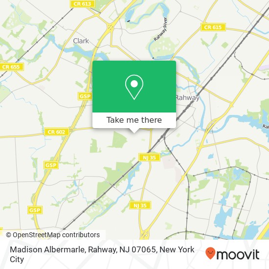 Mapa de Madison Albermarle, Rahway, NJ 07065