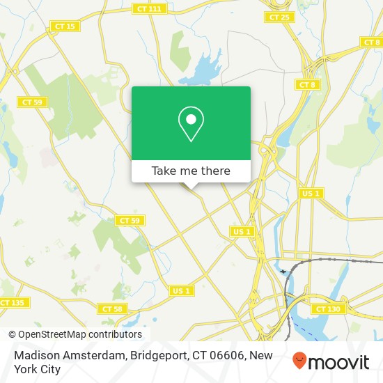 Mapa de Madison Amsterdam, Bridgeport, CT 06606