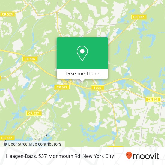 Mapa de Haagen-Dazs, 537 Monmouth Rd