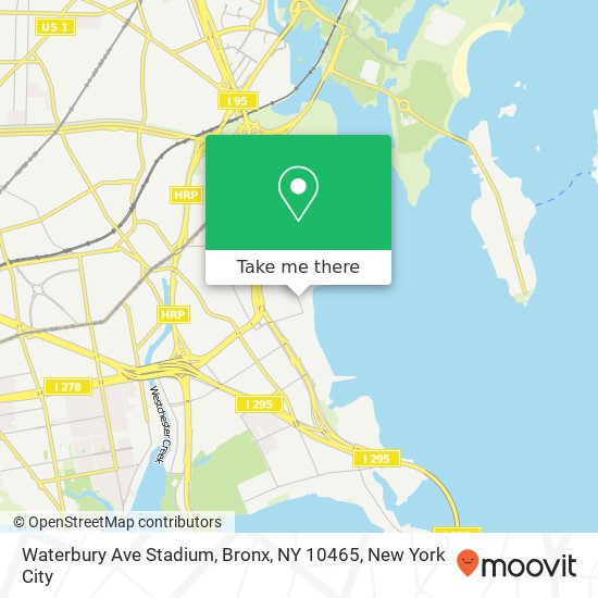 Mapa de Waterbury Ave Stadium, Bronx, NY 10465