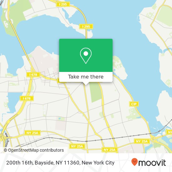 200th 16th, Bayside, NY 11360 map